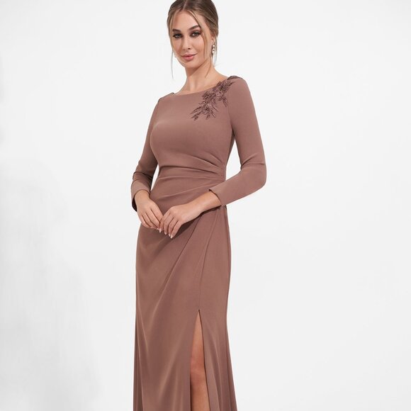 Mother of the Bride Dress-Jade Couture Mocha Size 18